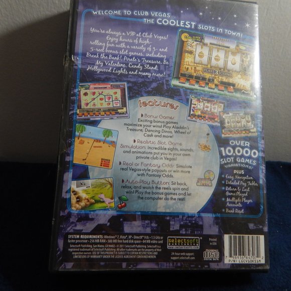 Club Vegas Slots 10,000 Volume 1  -- ITEM #94 - Picture 2 of 4